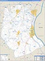 Jefferson, Mo Carrier Route Wall Map