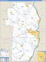 Jefferson, Oh Carrier Route Wall Map