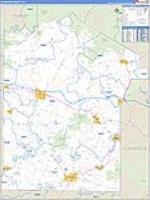 Jefferson, Pa Carrier Route Wall Map
