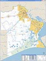 Jefferson, Tx Carrier Route Wall Map