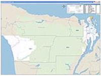 Jefferson, Wa Carrier Route Wall Map