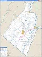 Jefferson, Wv Carrier Route Wall Map