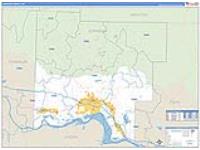 Johnson, Ar Carrier Route Wall Map