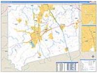 Johnson, Tx Carrier Route Wall Map