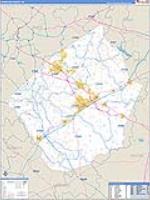 Johnston, Nc Carrier Route Wall Map