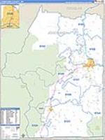 Josephine, Or Carrier Route Wall Map