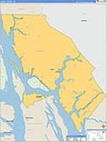 Juneau Borough (), Ak Carrier Route Wall Map