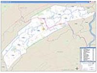 Juniata, Pa Carrier Route Wall Map