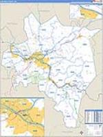 Kanawha, Wv Carrier Route Wall Map