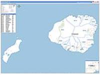 Kauai, Hi Carrier Route Wall Map