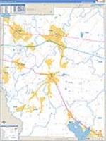 Kaufman, Tx Carrier Route Wall Map