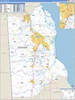 Kent, De Carrier Route Wall Map
