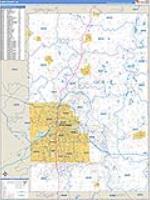 Kent, Mi Carrier Route Wall Map