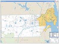 Kent, Ri Carrier Route Wall Map