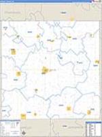 Keokuk, Ia Carrier Route Wall Map