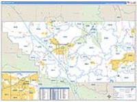 Kern, Ca Carrier Route Wall Map