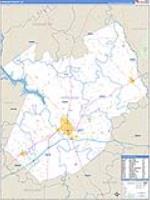 Kershaw, Sc Carrier Route Wall Map