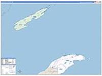 Keweenaw, Mi Carrier Route Wall Map