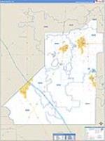 Kings, Ca Carrier Route Wall Map