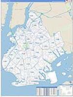 Kings, Ny Carrier Route Wall Map