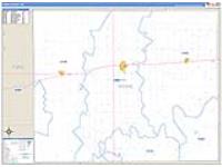 Kiowa, Ks Carrier Route Wall Map