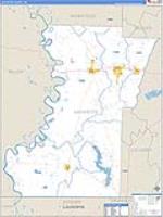 Lafayette, Ar Carrier Route Wall Map