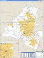 Lafayette Parish (), La Carrier Route Wall Map