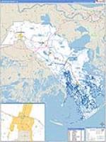 Lafourche Parish (), La Carrier Route Wall Map