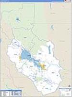 Lake, Ca Carrier Route Wall Map