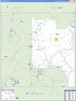 Lake, Mi Carrier Route Wall Map