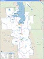 Lake, Mt Carrier Route Wall Map