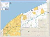 Lake, Oh Carrier Route Wall Map