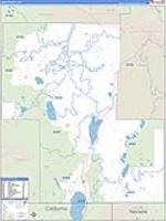 Lake, Or Carrier Route Wall Map