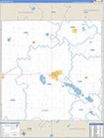Lake, Sd Carrier Route Wall Map