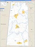 Lamar, Al Carrier Route Wall Map