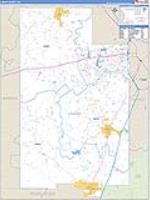 Lamar, Ms Carrier Route Wall Map