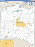 Lamar, Tx Carrier Route Wall Map