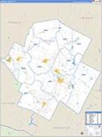 Lamoille, Vt Carrier Route Wall Map