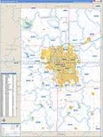 Lancaster, Ne Carrier Route Wall Map