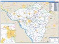 Lancaster, Pa Carrier Route Wall Map