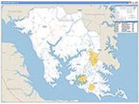 Lancaster, Va Carrier Route Wall Map