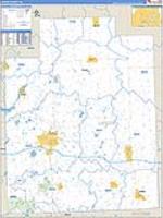 Lapeer, Mi Carrier Route Wall Map