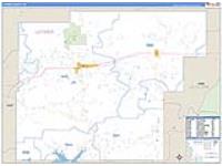 Latimer, Ok Carrier Route Wall Map