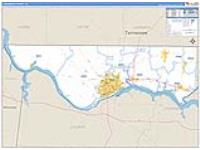 Lauderdale, Al Carrier Route Wall Map