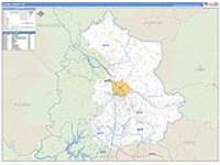 Laurel, Ky Carrier Route Wall Map