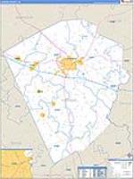 Laurens, Ga Carrier Route Wall Map