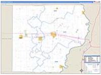 Lawrence, Il Carrier Route Wall Map
