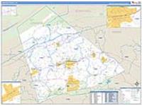 Lebanon, Pa Carrier Route Wall Map
