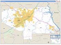 Lee, Al Carrier Route Wall Map