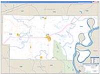Lee, Ar Carrier Route Wall Map